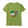 Donna Cuore Bandiera Italiana Azerbaigian | Italia Azerbaigian Flag Roots Maglietta con Collo a V - Abbigliamento Patriottico per Uomini, Donne e Bambini - Ideale per Mostrare le Tue Radici