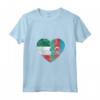 Donna Cuore Bandiera Italiana Azerbaigian | Italia Azerbaigian Flag Roots Maglietta con Collo a V - Abbigliamento Patriottico per Uomini, Donne e Bambini - Ideale per Mostrare le Tue Radici