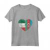 Donna Cuore Bandiera Italiana Azerbaigian | Italia Azerbaigian Flag Roots Maglietta con Collo a V - Abbigliamento Patriottico per Uomini, Donne e Bambini - Ideale per Mostrare le Tue Radici