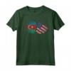 Azerbaigian Bandiera Americana Cuore Donne | Azerbaigian Roots USA Maglietta - Orgoglio delle Radici Azerbaigiane negli Stati Uniti