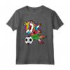 Dabbing Unicorn Azerbaijan Calcio Bandiera Azerbaigiana - Maglietta per Appassionati di Calcio - Regalo Compleanno o Natale