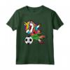 Dabbing Unicorn Azerbaijan Calcio Bandiera Azerbaigiana - Maglietta per Appassionati di Calcio - Regalo Compleanno o Natale