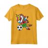 Dabbing Unicorn Azerbaijan Calcio Bandiera Azerbaigiana - Maglietta per Appassionati di Calcio - Regalo Compleanno o Natale