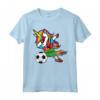 Dabbing Unicorn Azerbaijan Calcio Bandiera Azerbaigiana - Maglietta per Appassionati di Calcio - Regalo Compleanno o Natale