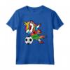 Dabbing Unicorn Azerbaijan Calcio Bandiera Azerbaigiana - Maglietta per Appassionati di Calcio - Regalo Compleanno o Natale