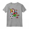 Dabbing Unicorn Azerbaijan Calcio Bandiera Azerbaigiana - Maglietta per Appassionati di Calcio - Regalo Compleanno o Natale