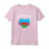 Bandiera Azera Cuore - Amo l'Azerbaigian - Maglietta patriottica per gli orgogliosi delle radici Azere