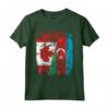 Bandiere Azerbaigian Canada | Mezze radici azere canadesi Maglietta - Abbigliamento Vintage per Celebrare le Radici e l'Amicizia