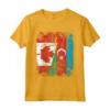 Bandiere Azerbaigian Canada | Mezze radici azere canadesi Maglietta - Abbigliamento Vintage per Celebrare le Radici e l'Amicizia