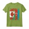 Bandiere Azerbaigian Canada | Mezze radici azere canadesi Maglietta - Abbigliamento Vintage per Celebrare le Radici e l'Amicizia