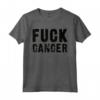 HapTiger Font Negro Maglietta - Bold Fck Cancer Design - Cancer Support Statement Tee