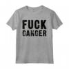HapTiger Font Negro Maglietta - Bold Fck Cancer Design - Cancer Support Statement Tee