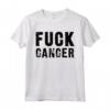 HapTiger Font Negro Maglietta - Bold Fck Cancer Design - Cancer Support Statement Tee