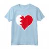 Bahrain Bandiera Cuore - Maglietta del Regno del Bahrain per Mostrare il Tuo Amore e Sostegno - Ideale per Regali di Compleanno e Viaggi in Bahrain