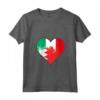 Donna Bandiera del patrimonio messicano e Bahrain Mix Cuore Maglietta con Collo a V - Ideale come Regalo di Natale per Nazionalità del Bahrain