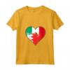 Donna Bandiera del patrimonio messicano e Bahrain Mix Cuore Maglietta con Collo a V - Ideale come Regalo di Natale per Nazionalità del Bahrain