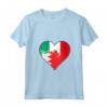 Donna Bandiera del patrimonio messicano e Bahrain Mix Cuore Maglietta con Collo a V - Ideale come Regalo di Natale per Nazionalità del Bahrain