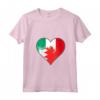 Donna Bandiera del patrimonio messicano e Bahrain Mix Cuore Maglietta con Collo a V - Ideale come Regalo di Natale per Nazionalità del Bahrain