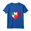 Donna Bandiera del patrimonio messicano e Bahrain Mix Cuore Maglietta con Collo a V - Ideale come Regalo di Natale per Nazionalità del Bahrain