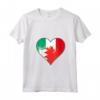 Donna Bandiera del patrimonio messicano e Bahrain Mix Cuore Maglietta con Collo a V - Ideale come Regalo di Natale per Nazionalità del Bahrain