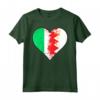 Irlandese e BahrainI Heart Mix Heritage Maglietta - Regalo di Natale per Nazionalità e Patrimonio - Vintage Bandiera del Bahrein