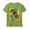HapTiger Four Different Dinosaur Faces Maglietta - Officially Licensed Apparel for Kids - Roar into the Wild