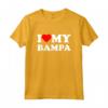 I Love My Bampa Heart - Maglietta per il Giorno del Padre o Compleanno del Nonno - Leggera e Taglio Classico