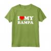 I Love My Bampa Heart - Maglietta per il Giorno del Padre o Compleanno del Nonno - Leggera e Taglio Classico