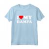 I Love My Bampa Heart - Maglietta per il Giorno del Padre o Compleanno del Nonno - Leggera e Taglio Classico