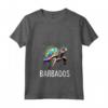 Donna Barbados Maglietta con Collo a V - Souvenir Patriottico dell'Isola dei Caraibi - Ideale per Mostrare il tuo Amore per le Barbados