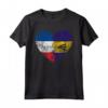 Cuore Bandiera Francese Barbados | Francia Barbados Flag Roots Maglietta - Design Vintage per Uomo Donna Bambino - Mostra le Tue Radici