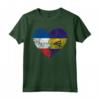 Cuore Bandiera Francese Barbados | Francia Barbados Flag Roots Maglietta - Design Vintage per Uomo Donna Bambino - Mostra le Tue Radici