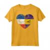 Cuore Bandiera Francese Barbados | Francia Barbados Flag Roots Maglietta - Design Vintage per Uomo Donna Bambino - Mostra le Tue Radici