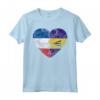 Cuore Bandiera Francese Barbados | Francia Barbados Flag Roots Maglietta - Design Vintage per Uomo Donna Bambino - Mostra le Tue Radici