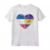 Cuore Bandiera Francese Barbados | Francia Barbados Flag Roots Maglietta - Design Vintage per Uomo Donna Bambino - Mostra le Tue Radici