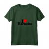 Donna I LOVE CUORE BARBADOS Maglietta con Collo a V - T-shirt Cuore Barbados per Esprimere Amore - Versione Testo Nero