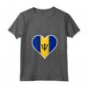 Barbados Bandiera Cuore - Love Barbados Maglietta con Collo a V - Ideale per l'Indipendenza e come Regalo per Amici e Famiglia