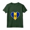 Barbados Bandiera Cuore - Love Barbados Maglietta con Collo a V - Ideale per l'Indipendenza e come Regalo per Amici e Famiglia