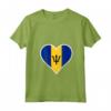 Barbados Bandiera Cuore - Love Barbados Maglietta con Collo a V - Ideale per l'Indipendenza e come Regalo per Amici e Famiglia