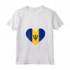 Barbados Bandiera Cuore - Love Barbados Maglietta con Collo a V - Ideale per l'Indipendenza e come Regalo per Amici e Famiglia
