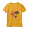 Donna Barbados Roots - Mezza Bandiera Britannica - Maglietta con Collo a V - Ideale per Compleanno, Festa della Mamma e Mese del Patrimonio Ispanico
