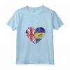 Donna Barbados Roots - Mezza Bandiera Britannica - Maglietta con Collo a V - Ideale per Compleanno, Festa della Mamma e Mese del Patrimonio Ispanico
