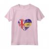 Donna Barbados Roots - Mezza Bandiera Britannica - Maglietta con Collo a V - Ideale per Compleanno, Festa della Mamma e Mese del Patrimonio Ispanico