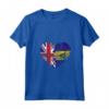 Donna Barbados Roots - Mezza Bandiera Britannica - Maglietta con Collo a V - Ideale per Compleanno, Festa della Mamma e Mese del Patrimonio Ispanico