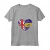 Donna Barbados Roots - Mezza Bandiera Britannica - Maglietta con Collo a V - Ideale per Compleanno, Festa della Mamma e Mese del Patrimonio Ispanico