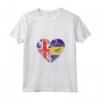 Donna Barbados Roots - Mezza Bandiera Britannica - Maglietta con Collo a V - Ideale per Compleanno, Festa della Mamma e Mese del Patrimonio Ispanico