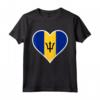 Barbados Bandiera Cuore Love Barbados Maglietta - Ideale per Viaggi e Regali Patriottici alle Barbados