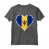 Barbados Bandiera Cuore Love Barbados Maglietta - Ideale per Viaggi e Regali Patriottici alle Barbados