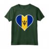 Barbados Bandiera Cuore Love Barbados Maglietta - Ideale per Viaggi e Regali Patriottici alle Barbados