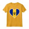 Barbados Bandiera Cuore Love Barbados Maglietta - Ideale per Viaggi e Regali Patriottici alle Barbados